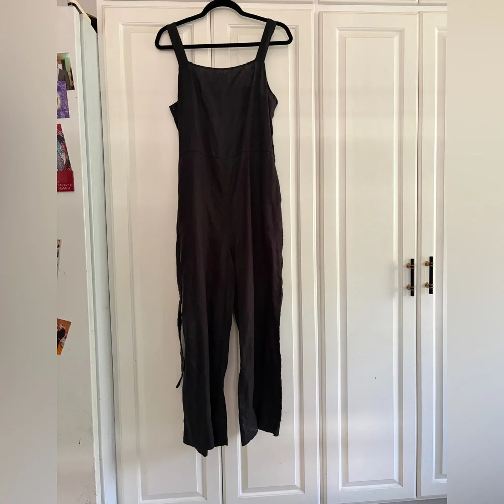 Everlane The Side Button Linen Jumpsuit Size 6